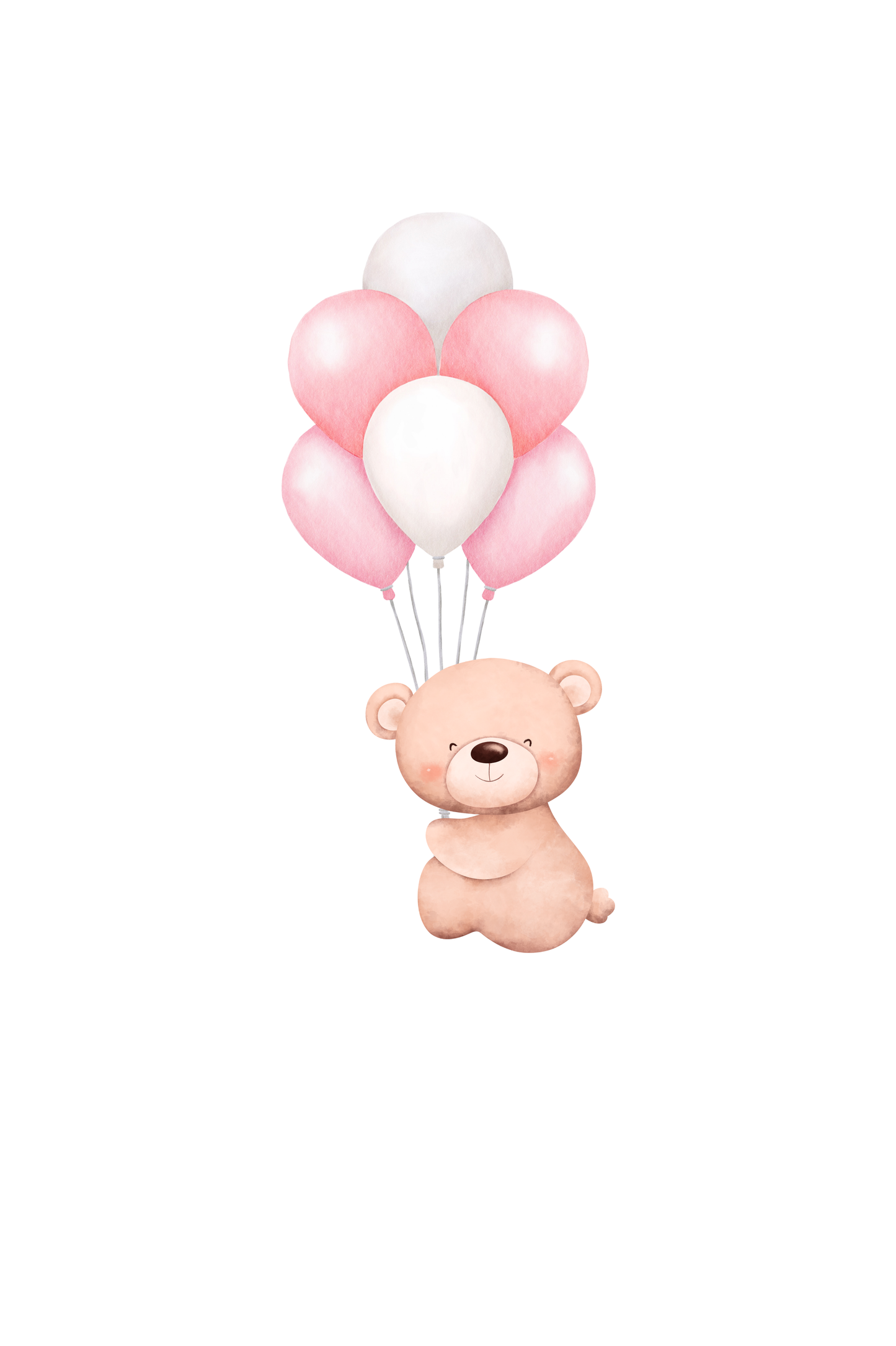 Teddy With Pink Balloons Pj's