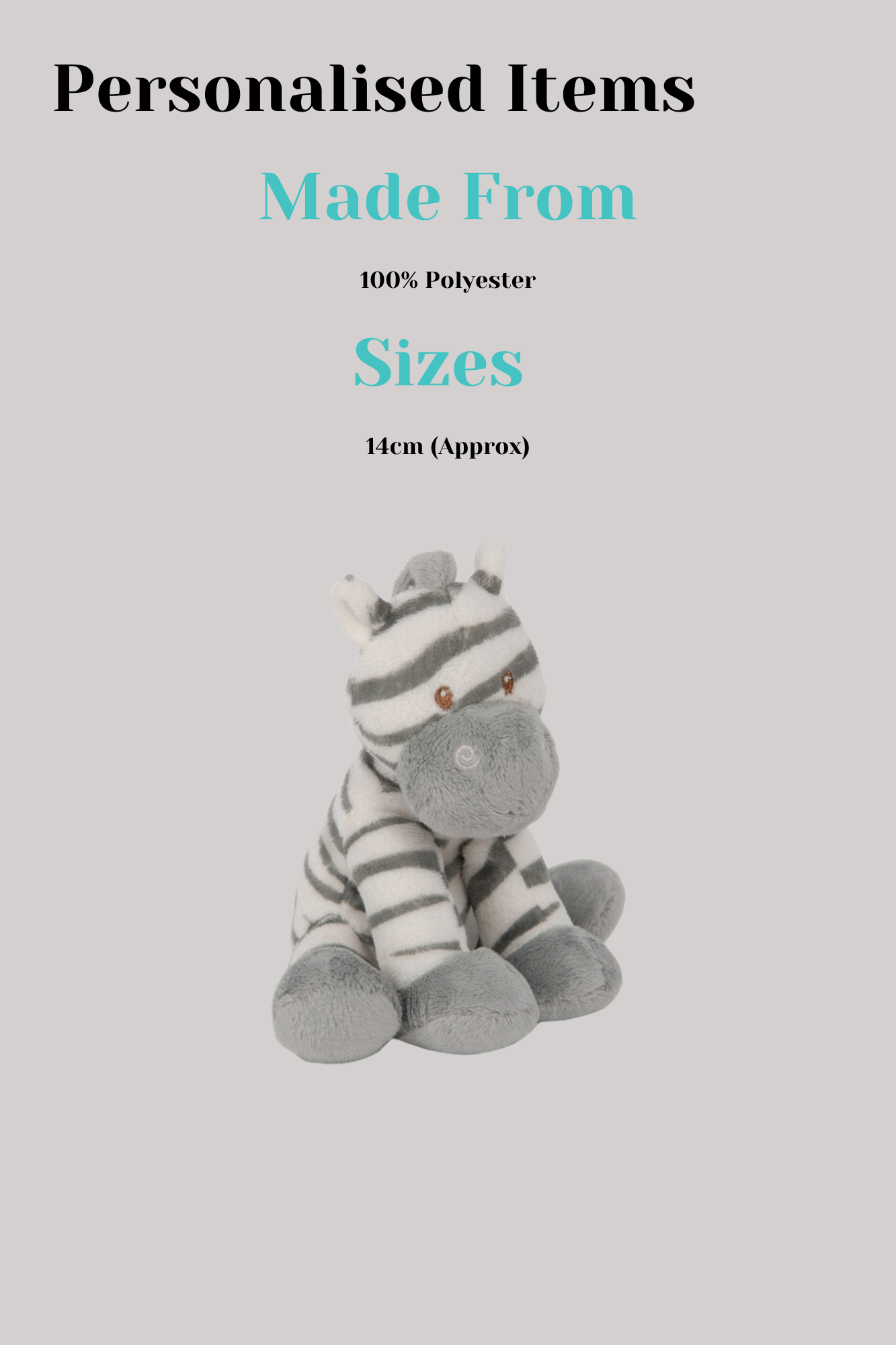 Zendaya Zebra Rattle Teddy