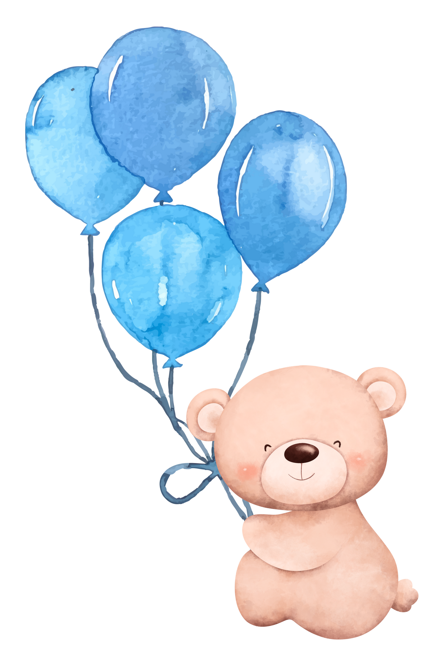 Teddy With Blue Balloons Pj's