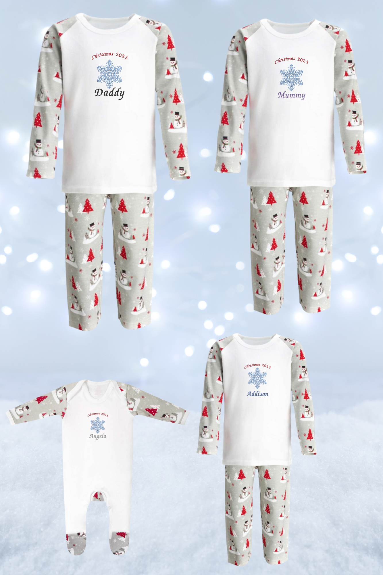 Babies Christmas Rompers - Snowflake