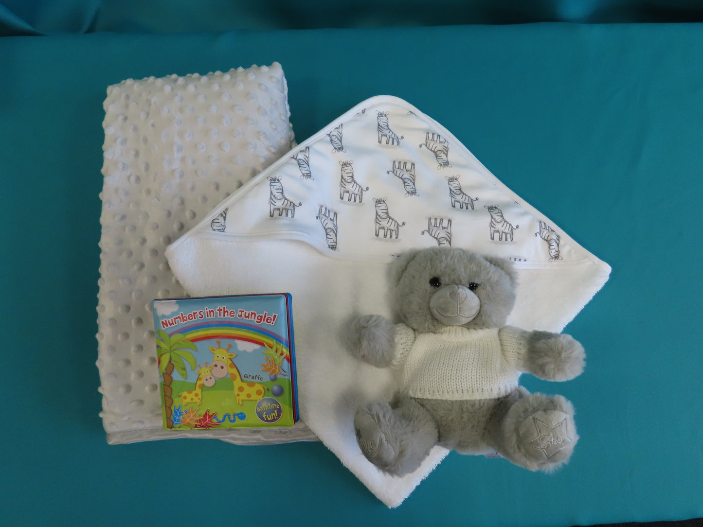 Baby Hooded Towel Blanket Teddy And Bath Book