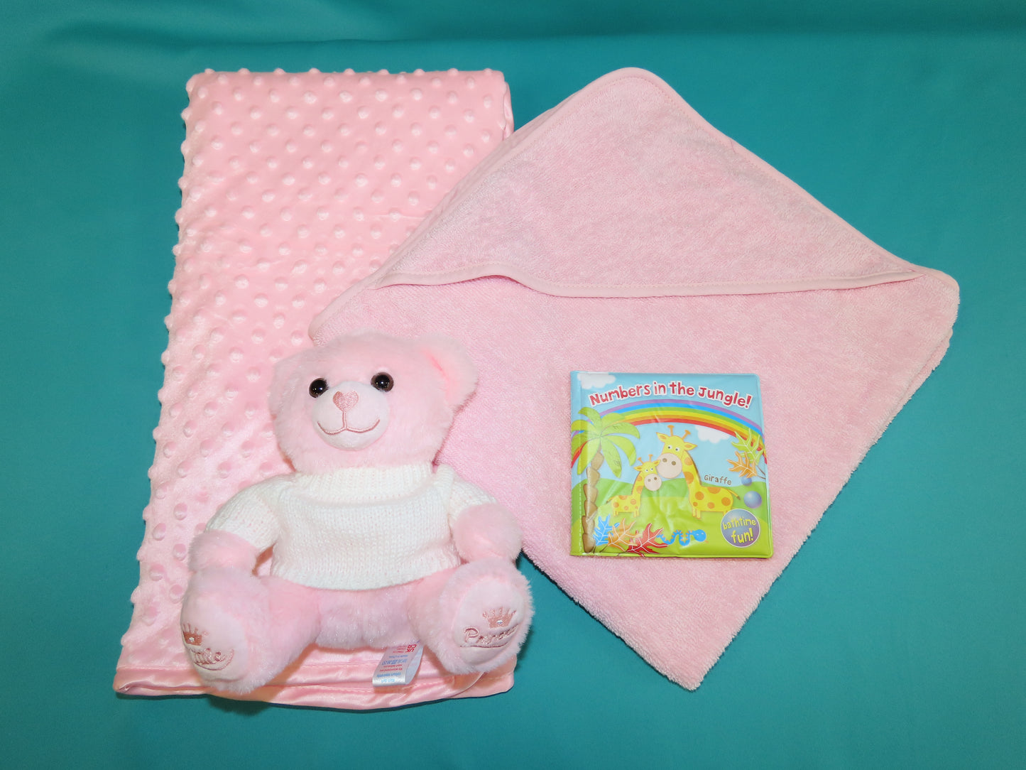 Baby Hooded Towel Blanket Teddy And Bath Book