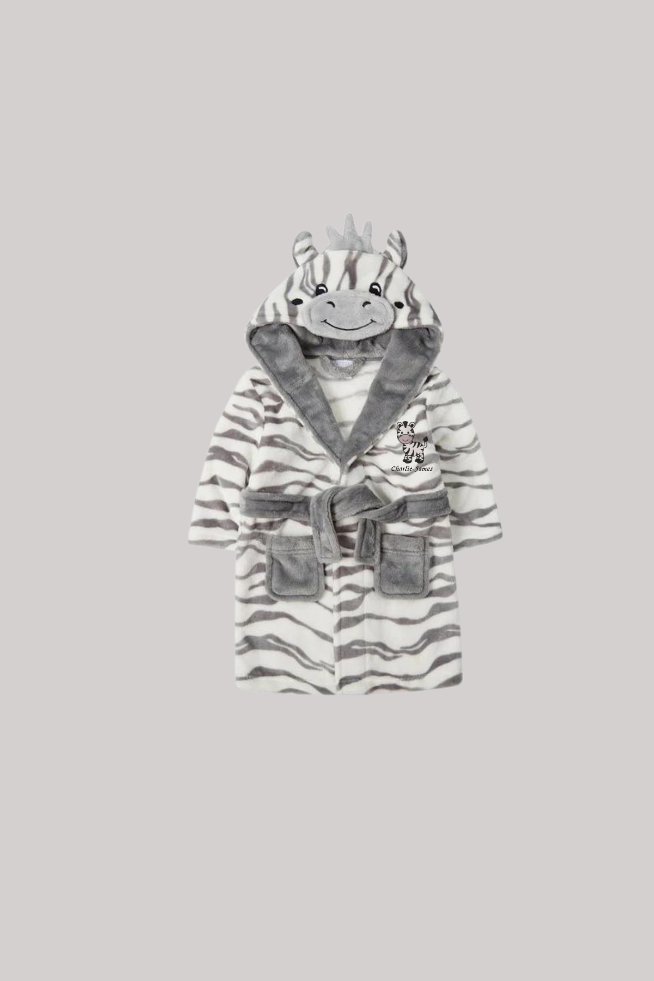 Zendaya Zebra Hooded Robe