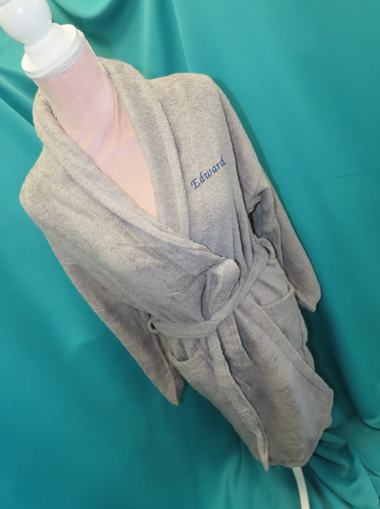 Egyptian Cotton Grey Robe