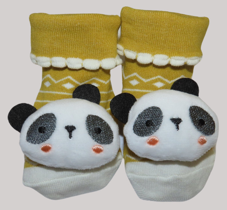 Panda Baby Socks - Yellow