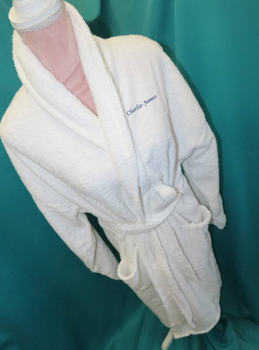 Egyptian Cotton White Robe