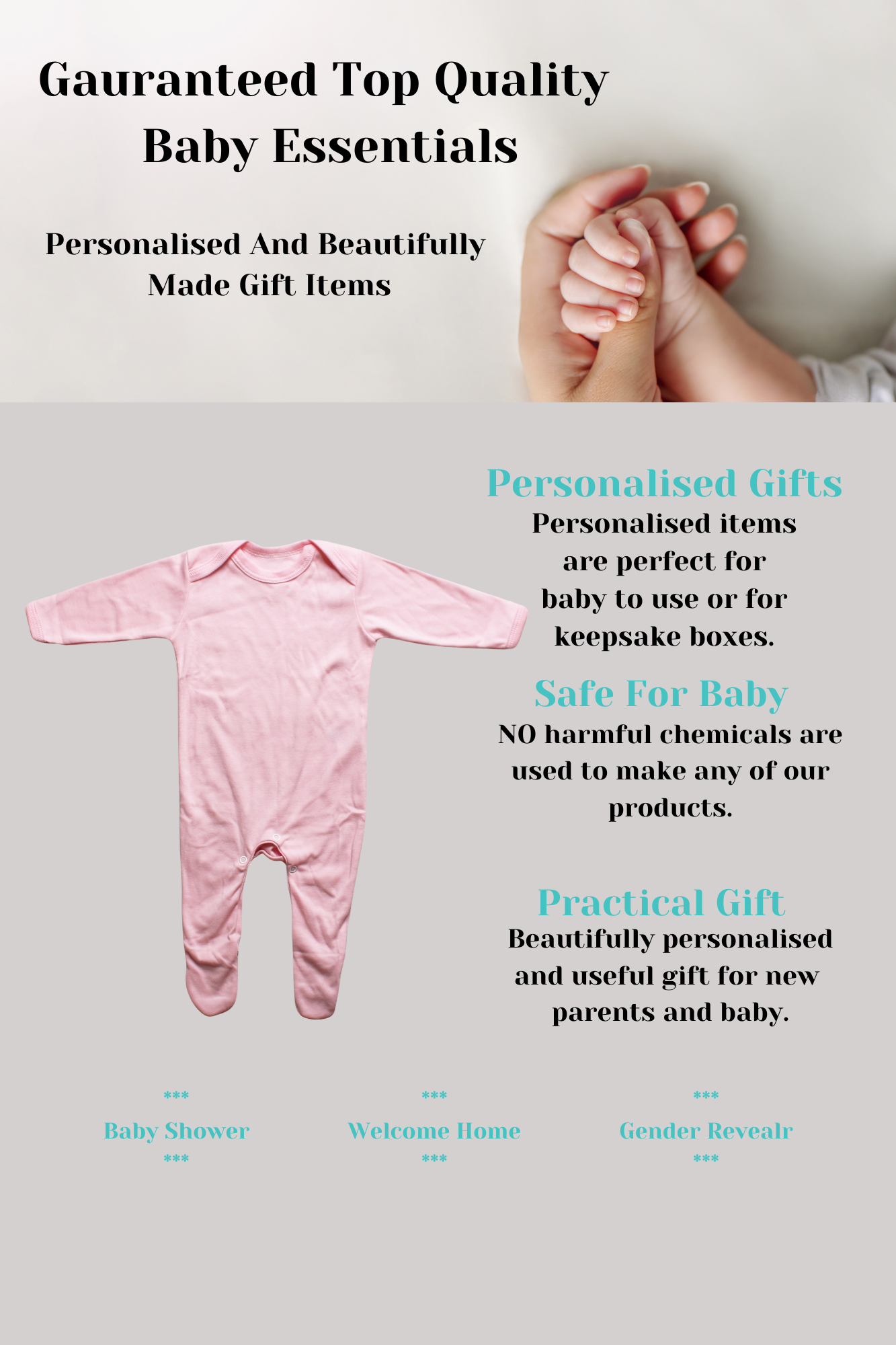 Baby Sleepsuit - Pink