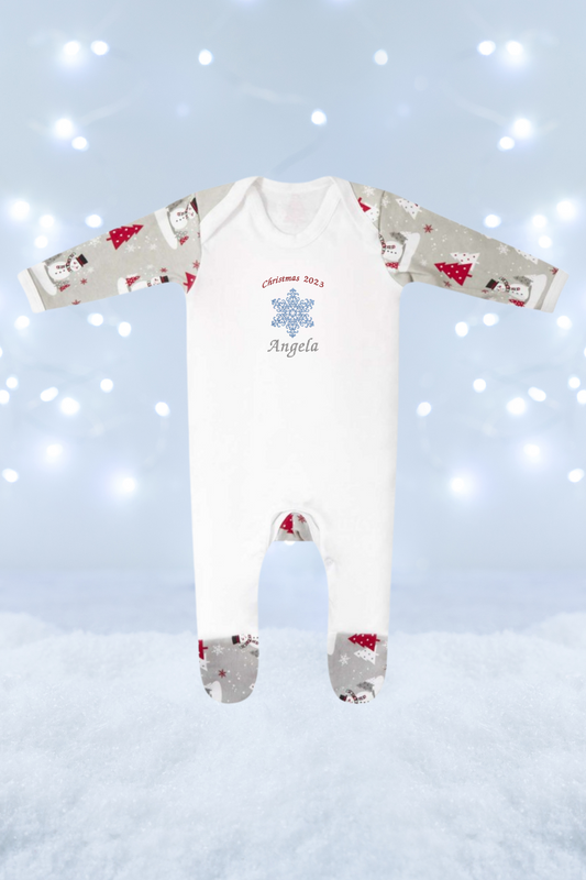 Babies Christmas Rompers - Snowflake