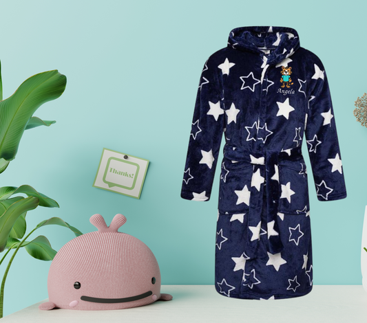 Kids - Navy With Stars Robe