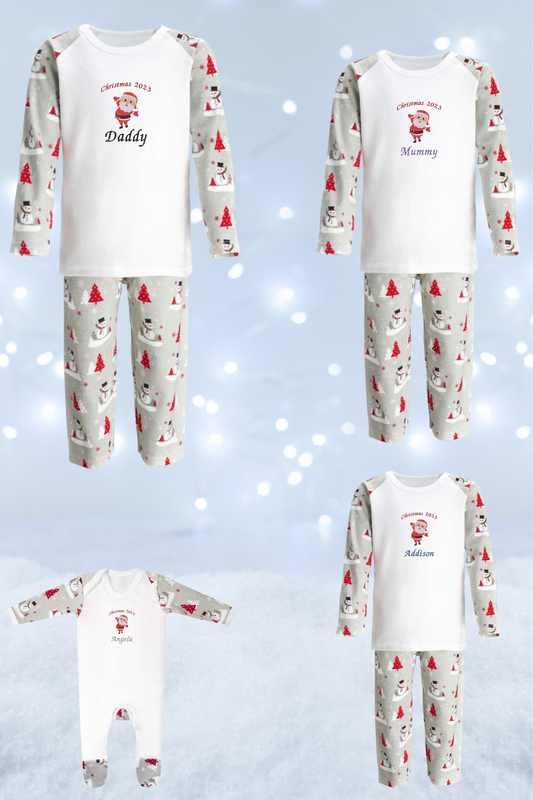 Childrens Christmas Pajamas - Santa