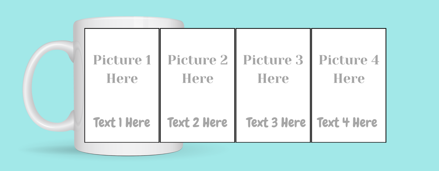 Custom panaramic four photo cup From Kiki Boutique