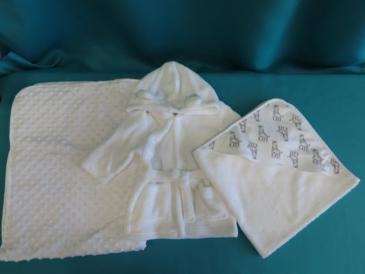 *Baby Hooded Robe Hooded Towel And Blanket*