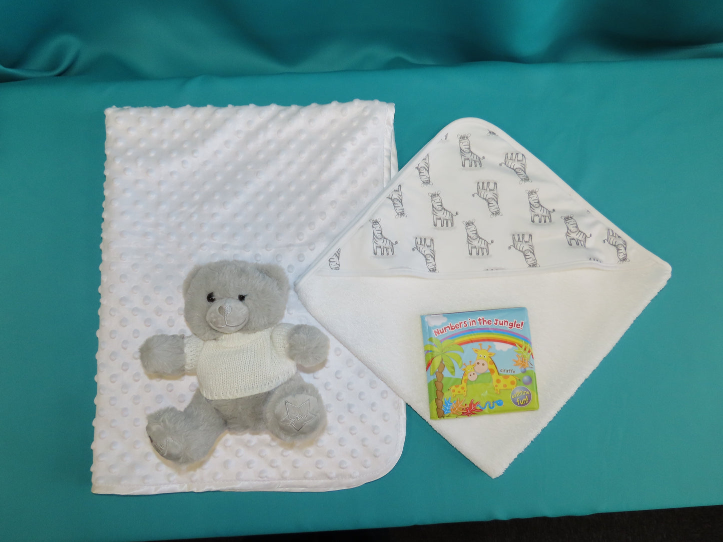Baby Hooded Towel Blanket Teddy And Bath Book