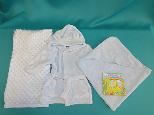 *Baby Hooded Robe Hooded Towel Blanket And Bath Book*