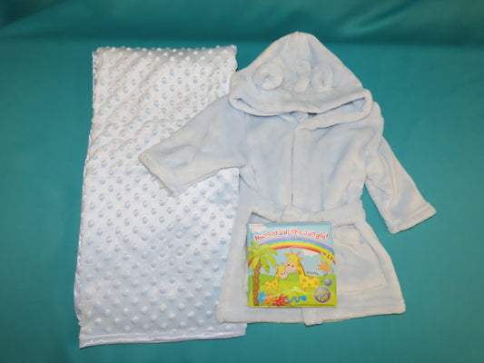 *Baby Hooded Robe Blanket And Bath Book*