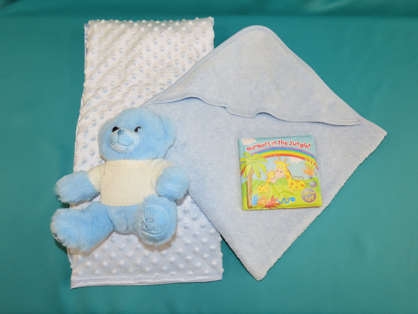 Baby Hooded Towel Blanket Teddy And Bath Book