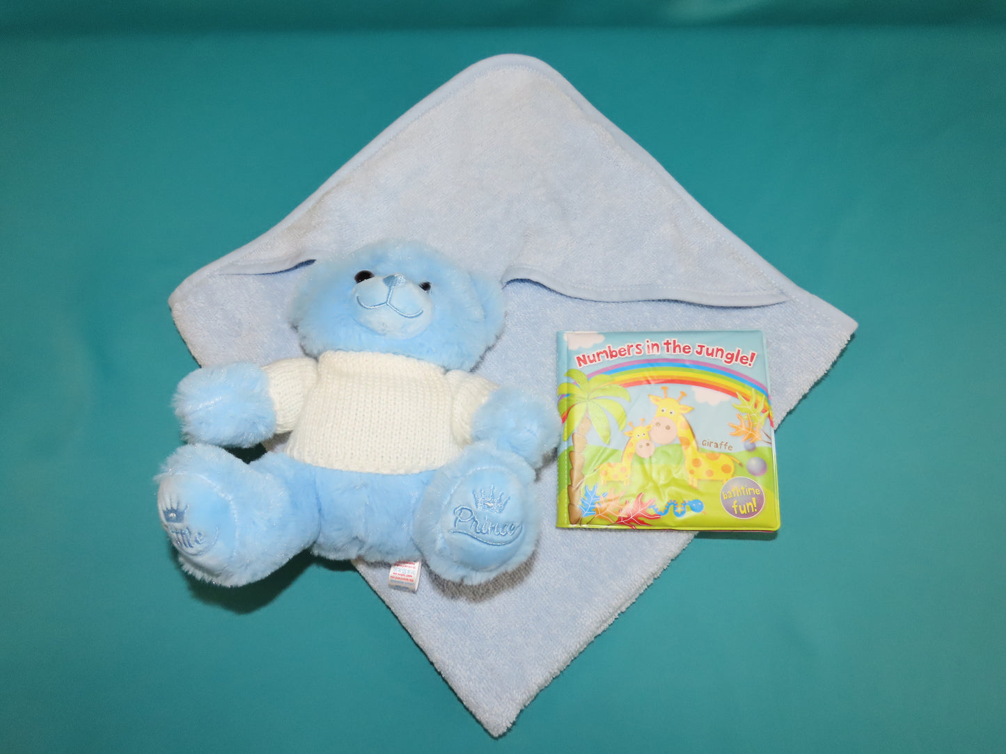 *Baby Hooded Towel Bath Book and Teddy*