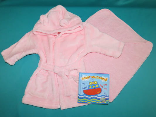 *Baby Hooded Robe Hooded Towel And Bath Book*