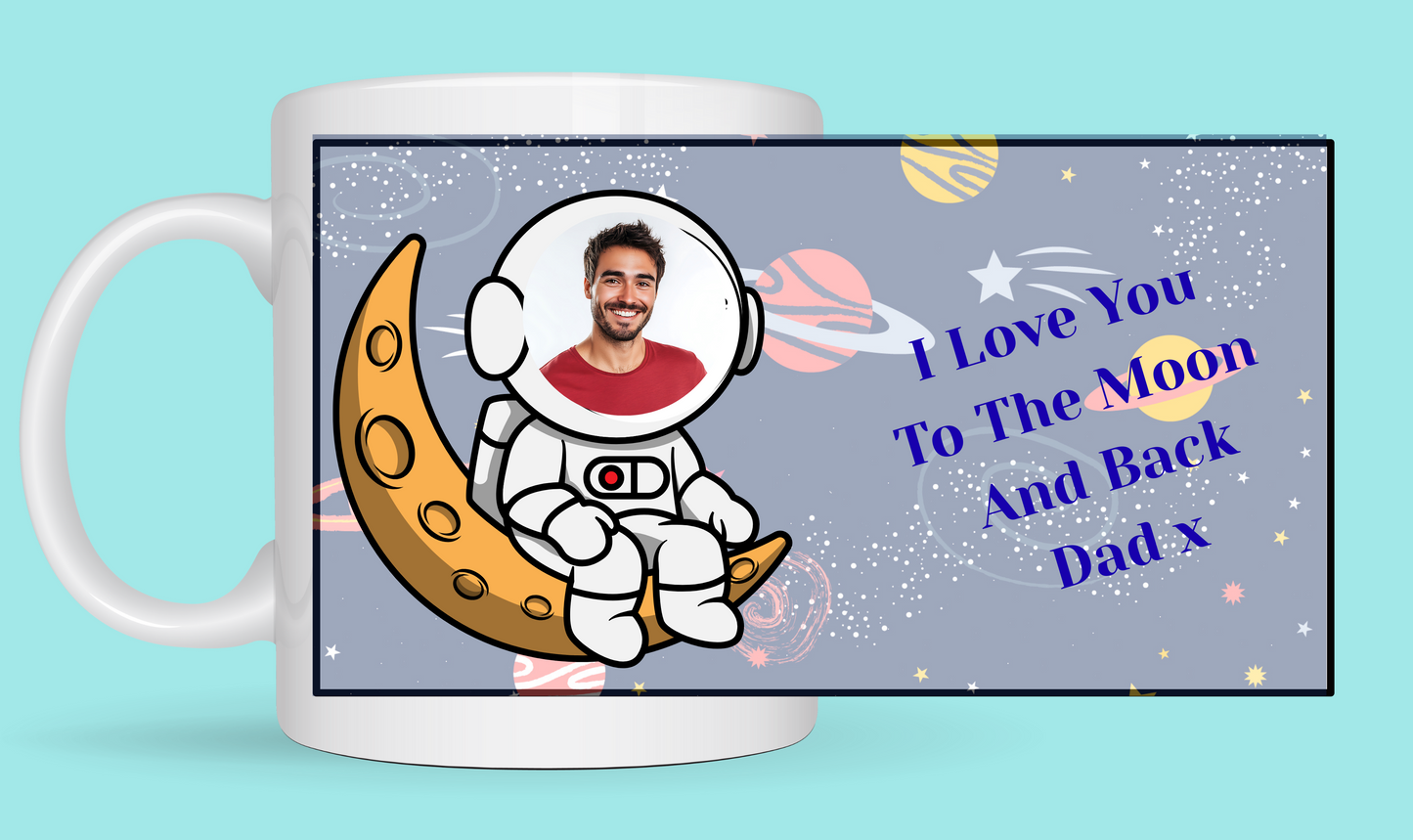 Personalised Dad Moon And Back Cup From Kiki Boutique