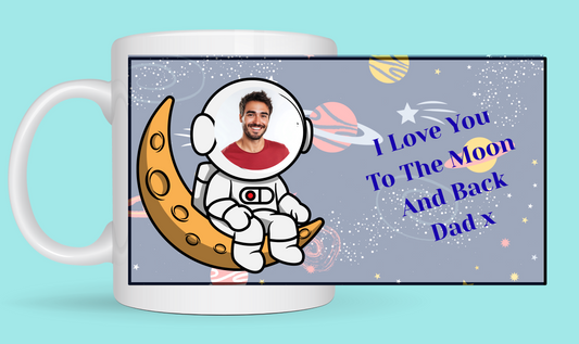 Personalised Dad Moon And Back Cup From Kiki Boutique