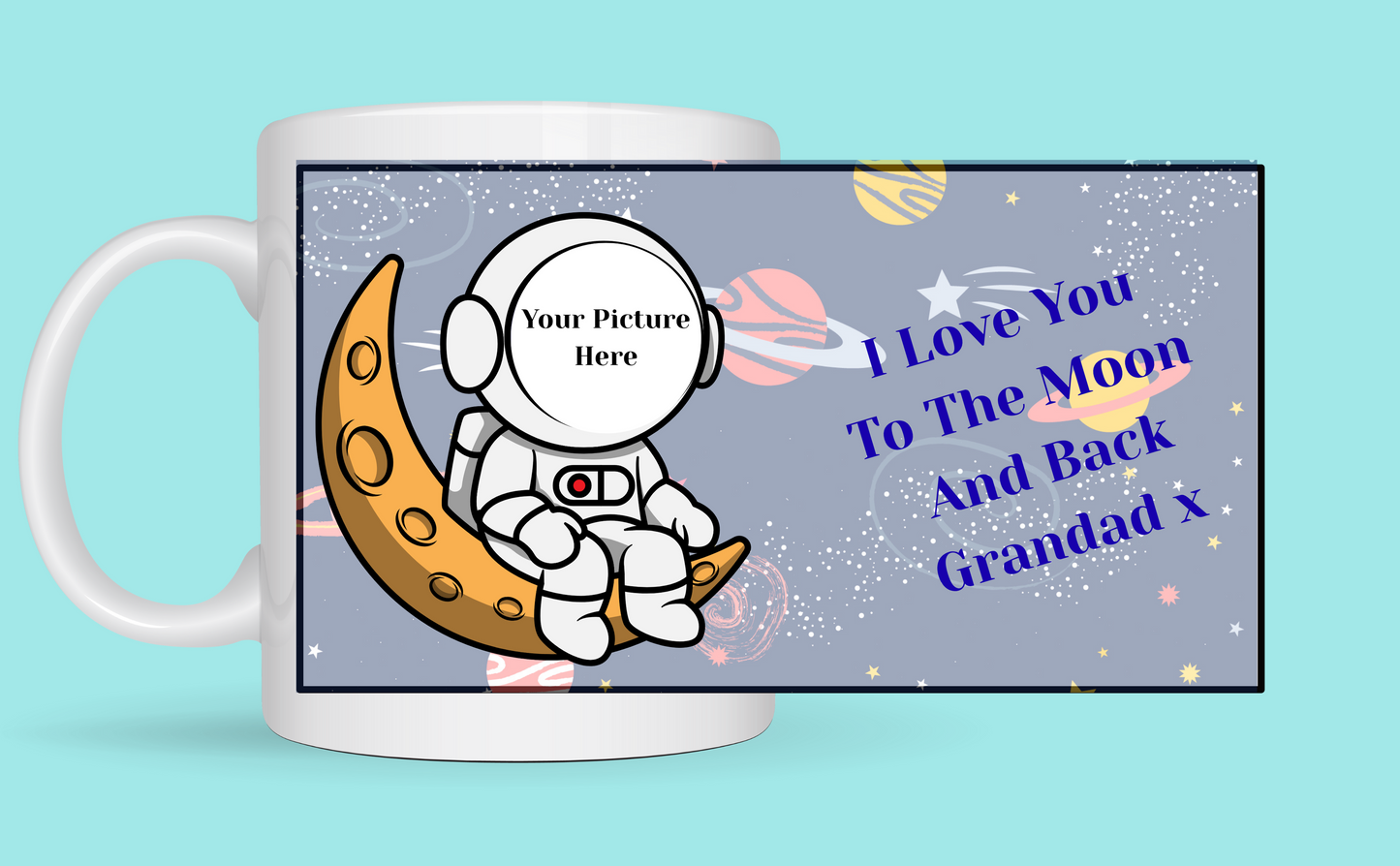 Personalised Grandad Moon And Back Cup From Kiki Boutique