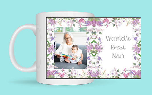 Worlds Best Nan With Flowers Cup From Kiki Boutique