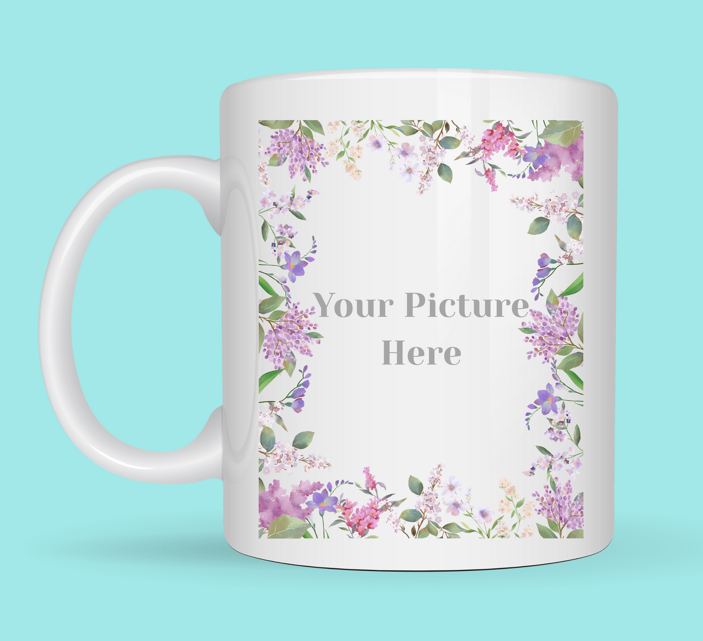 Custom flowers side photo cup From Kiki Boutique