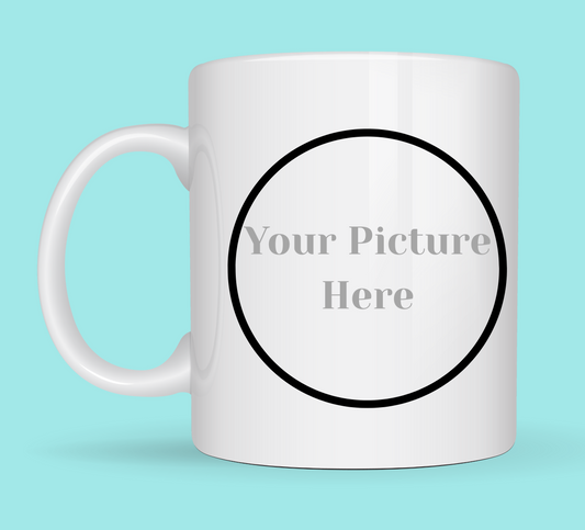 Custom circle side photo cup From Kiki Boutique