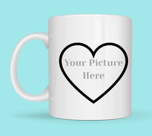 Custom heart side photo cup From Kiki Boutique