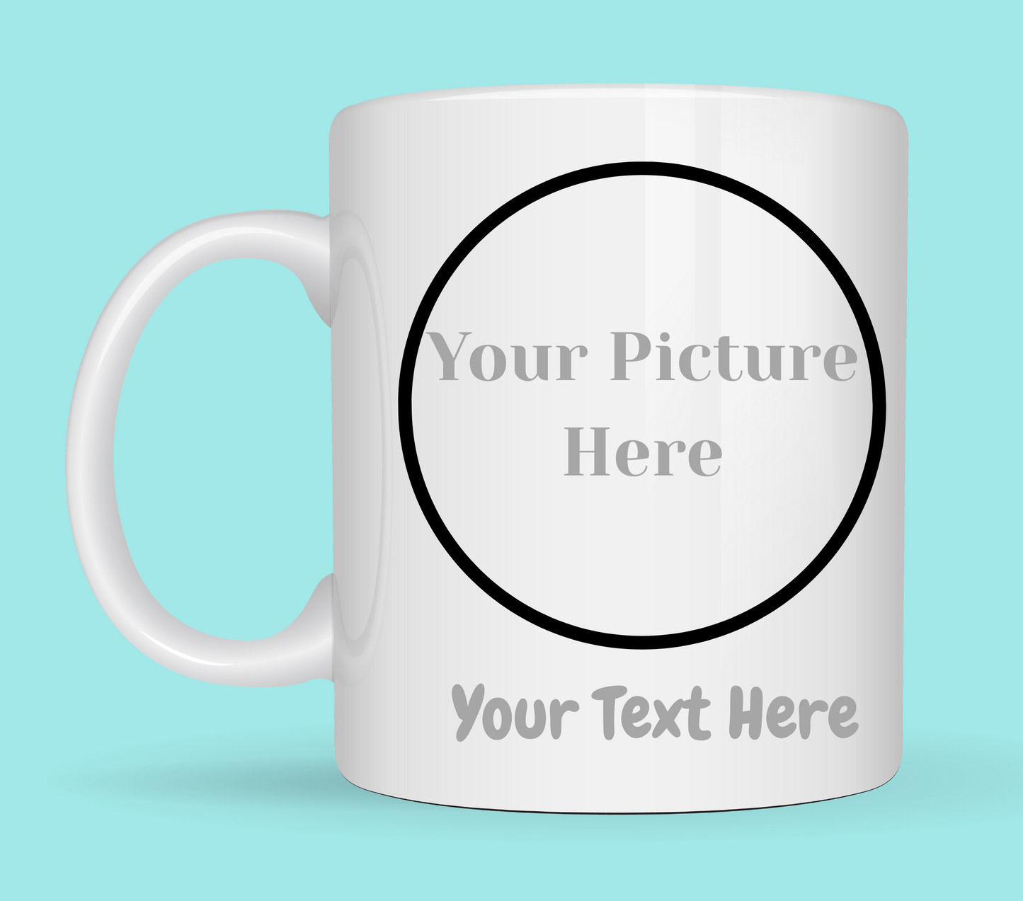 Custom circle side photo cup From Kiki Boutique