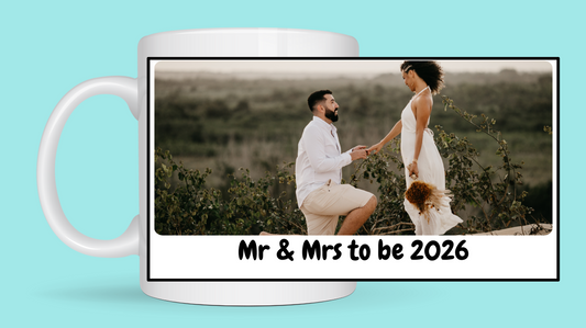 Engagement wrap-around photo cup From Kiki Boutique