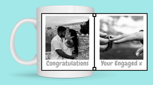 Custom Engagement two photo cup From Kiki Boutique