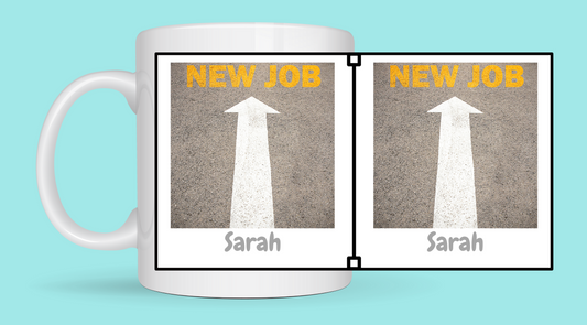 Custom New Job two photo cup From Kiki Boutique