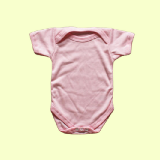 Pink Short Sleeve Baby Vest