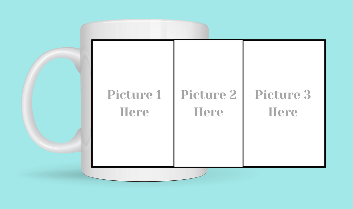 Custom three photo cup From Kiki Boutique