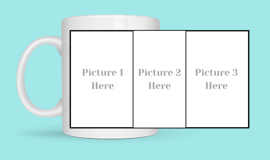Custom three photo cup From Kiki Boutique