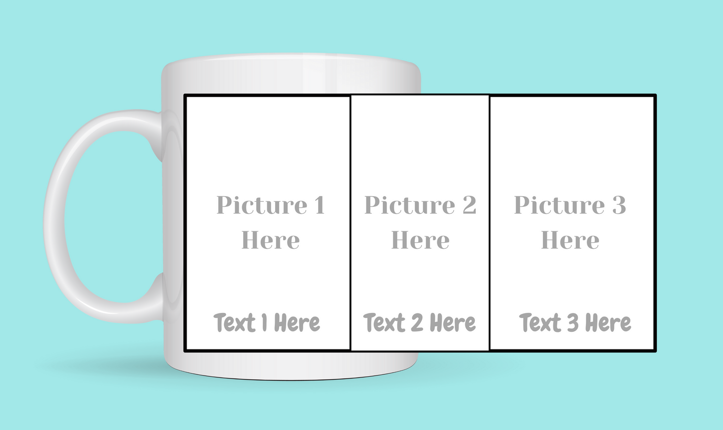 Custom three photo cup From Kiki Boutique