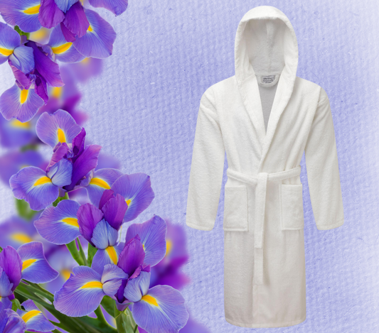 Egyptian Cotton White Robe - With Hood