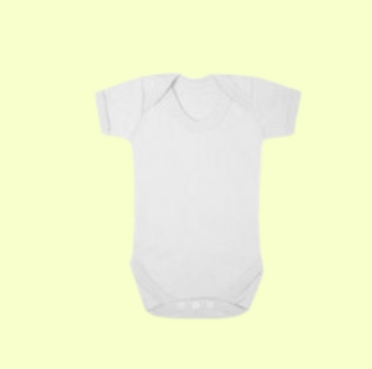 White Short Sleeve Baby Vest