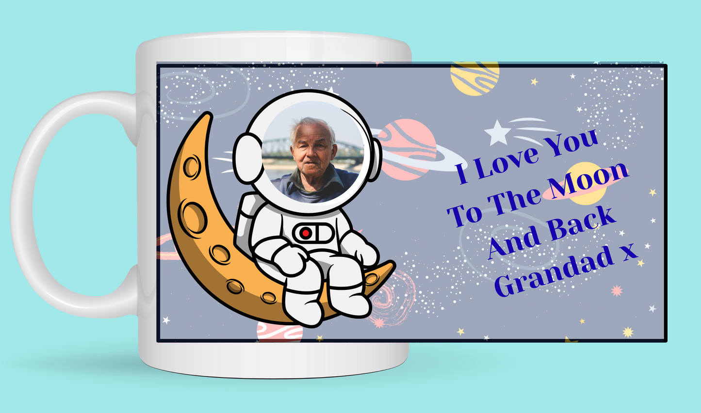 Personalised Grandad Moon And Back Cup From Kiki Boutique